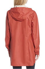 Women's Leather Trench Coat with Hoodie TC26