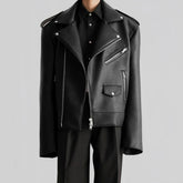 Women's Real Lambskin Leather Biker Jacket WJ068