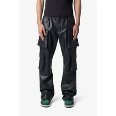 Men's Lambskin Leather Baggy Fit Utility Pants MP34