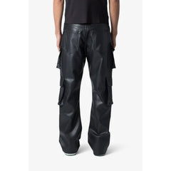 Men's Lambskin Leather Baggy Fit Utility Pants MP34