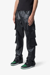 Men's Lambskin Leather Baggy Fit Utility Pants MP34