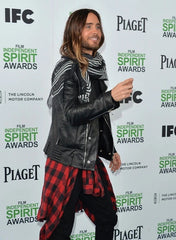 Jared Leto Quilted Leather Motorcycle Jacket