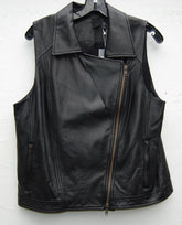 Women’s Edgy Slim Fit Leather Vest Jacket WV03