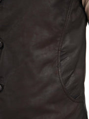 Men's Urban Slim Fit Leather Vest MV04