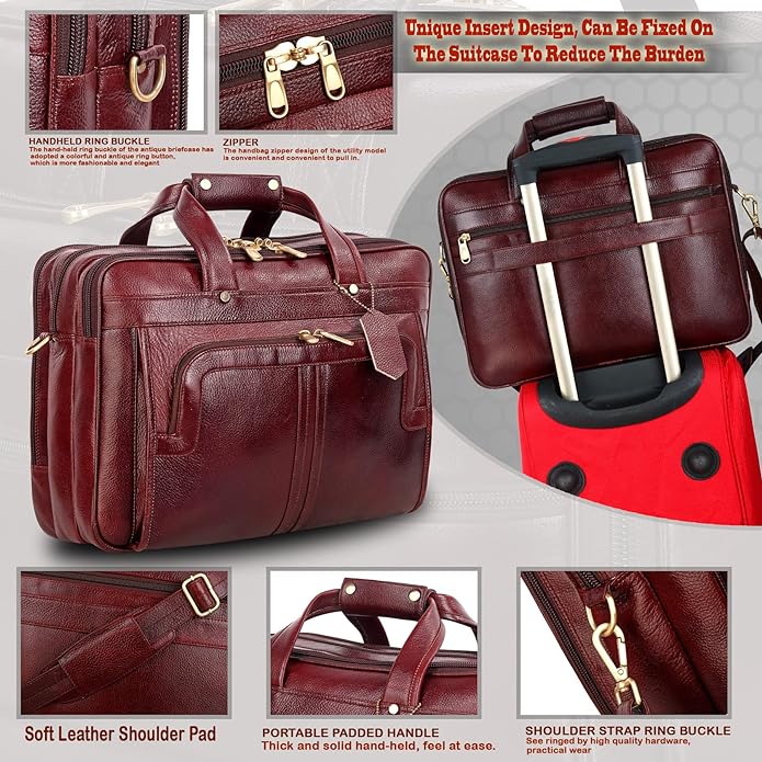 Premium Leather Office & Messenger Bag LB002 - Travel Hide