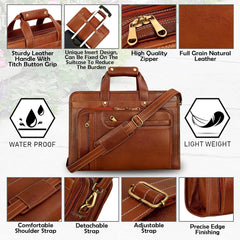 Premium Leather Office & Messenger Bag LB015