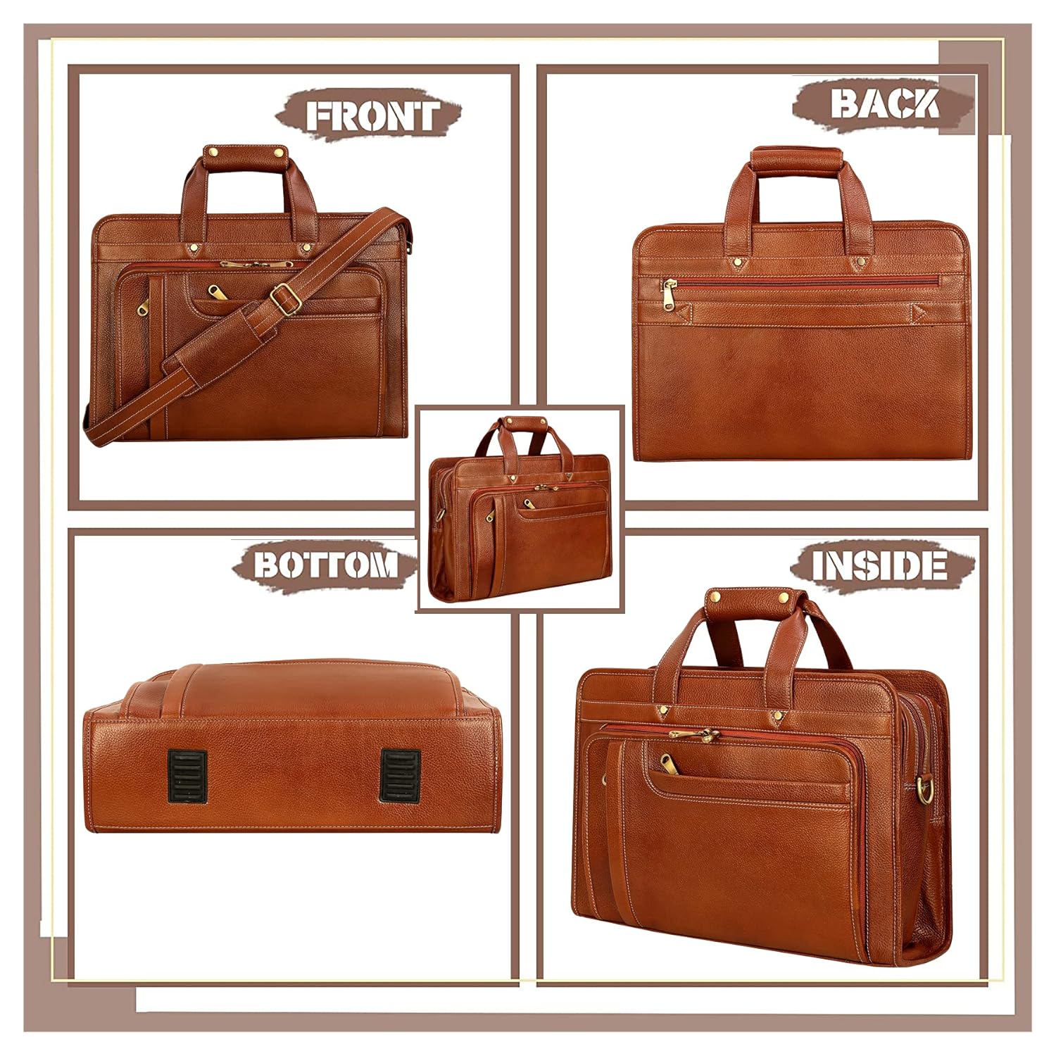 Premium Leather Office & Messenger Bag LB015