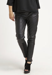 Women's Ankle Length Slim Fit Leather Pants WP16