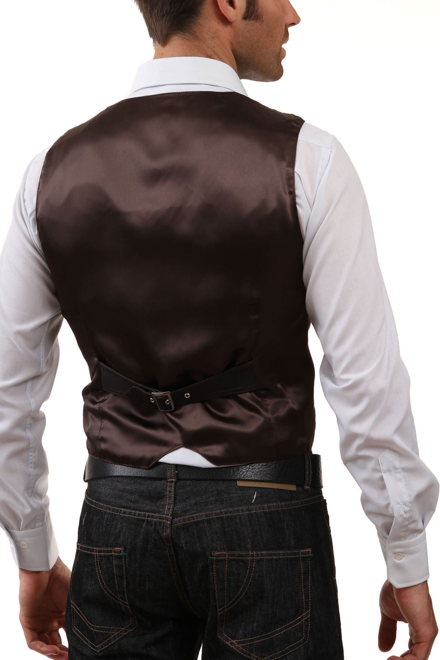 Men's Sleek Slim Fit Genuine Leather Vest MV03