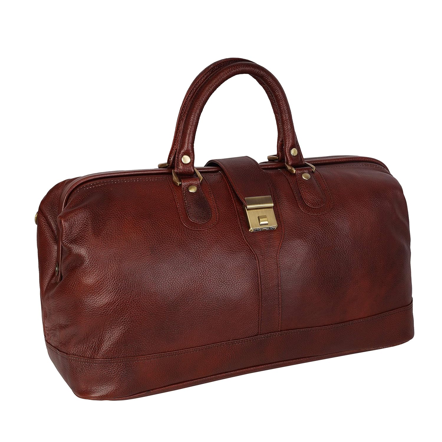 Full Grain Genuine Leather Classic Duffle Bag DB02