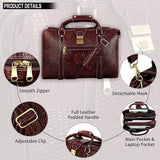Premium Croc Brown Leather Office & Messenger Bag LB019