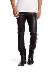 Men’s Slim Fit Genuine Lambskin Leather Pants MP33