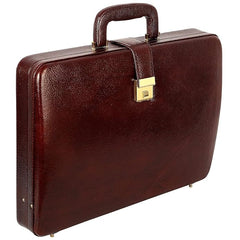 17 Inch Expandable Genuine Leather Briefcase for Office