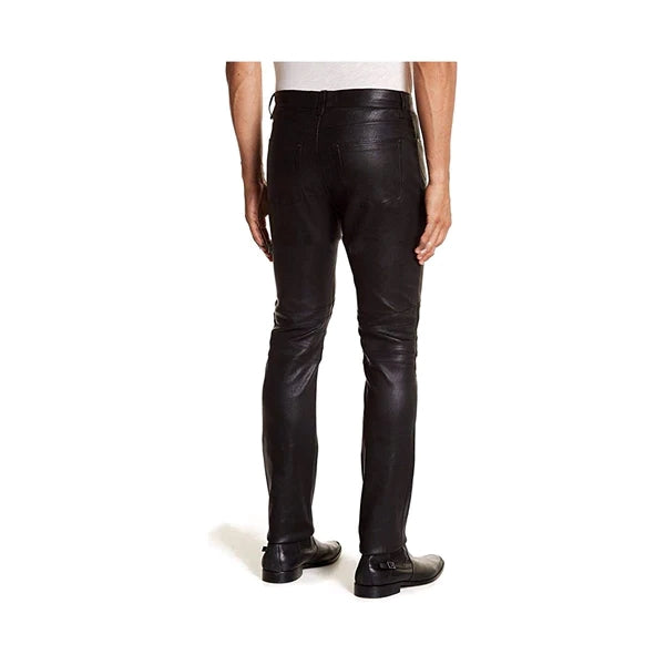 Men’s Slim Fit Genuine Lambskin Leather Pants MP33