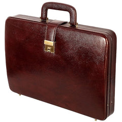 17 Inch Expandable Genuine Leather Briefcase for Office