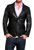 Men's TWO BUTTON Stylish Leather Blazer TB012