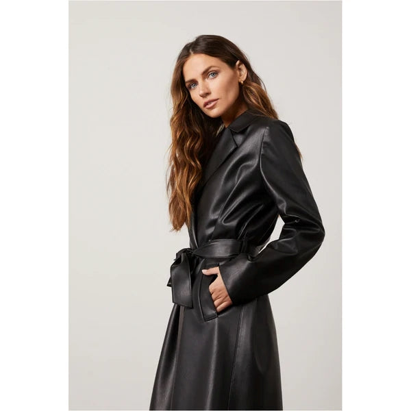 Women’s 100% Lambskin Leather Trench Coat TC29