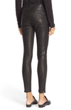 Sleek Women's Black Leather Pants WP01