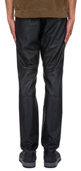 Timeless Slim Fit Black Leather Pants for Men MP28