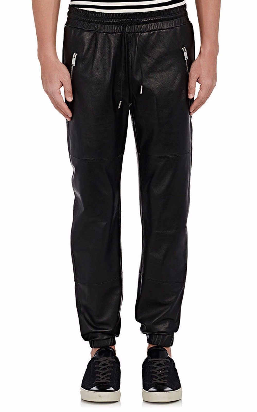 Men's Genuine Leather Jogger Pants MP23