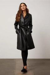 Women’s 100% Lambskin Leather Trench Coat TC29