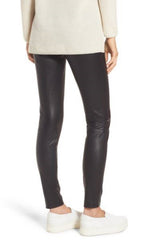 Chic Women's Black Leather Skinny Pants WP02