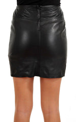 Women's Above Knee Leather Pencil Skirt WS20