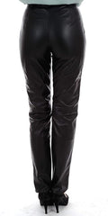 Sleek Women's Slim Fit Genuine Leather Pants WP24