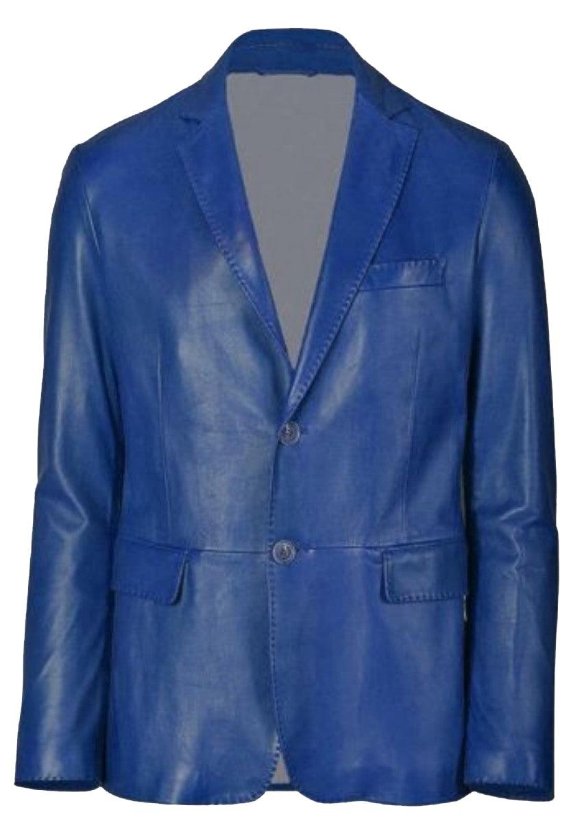 Men's TWO BUTTON Leather Blazer TB007 - Travel Hide