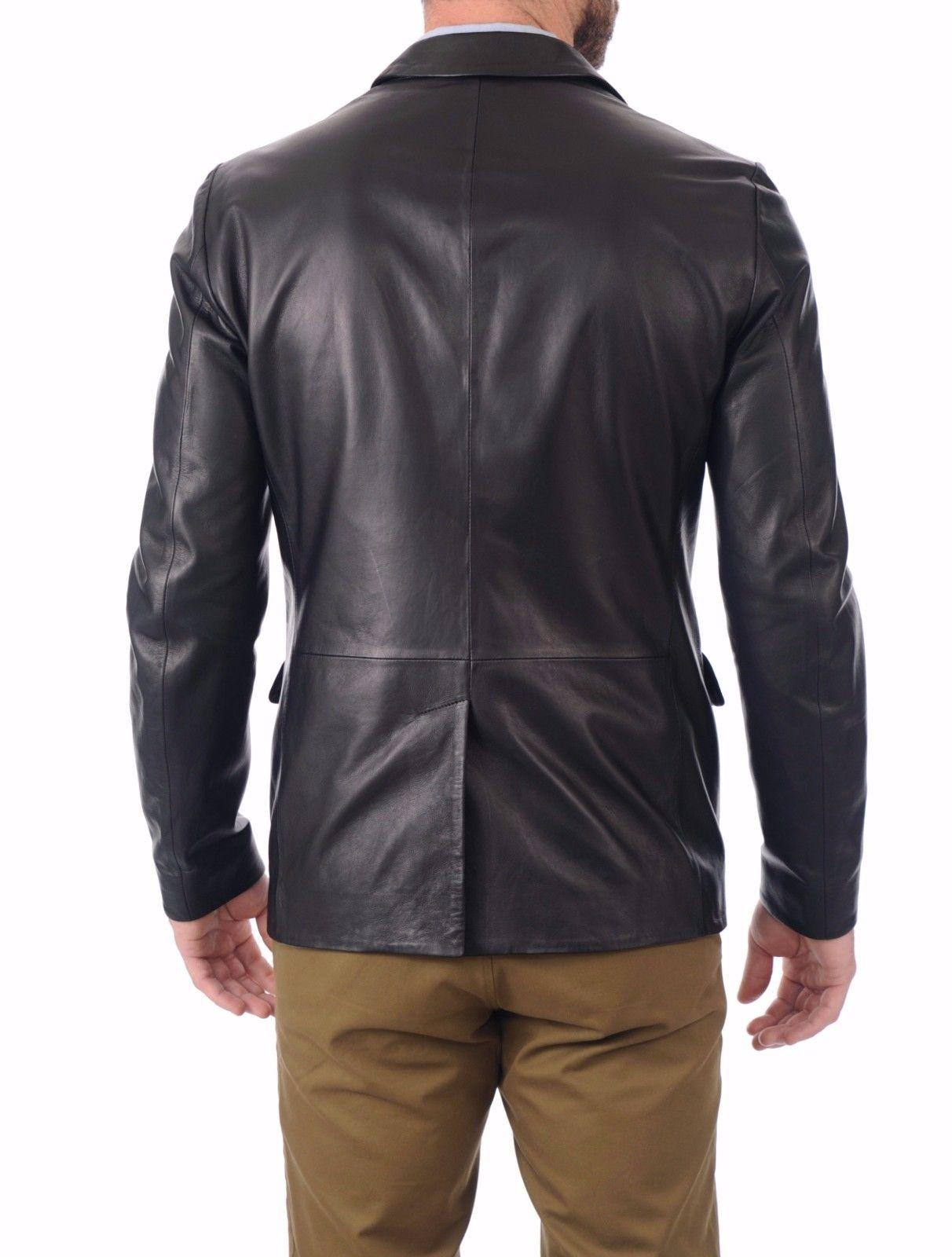 Men's TWO BUTTON Leather Blazer TB013 - Travel Hide