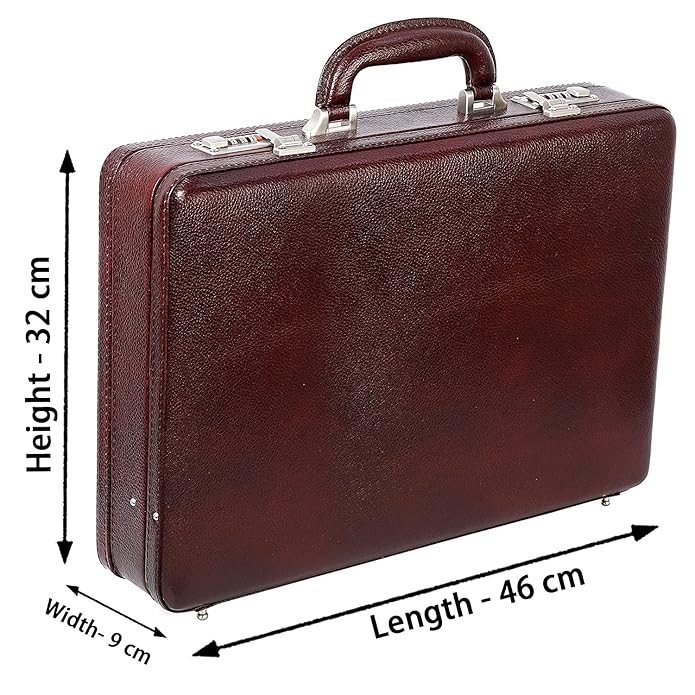 17 Inch All Round Expandable Leather Briefcase for Office