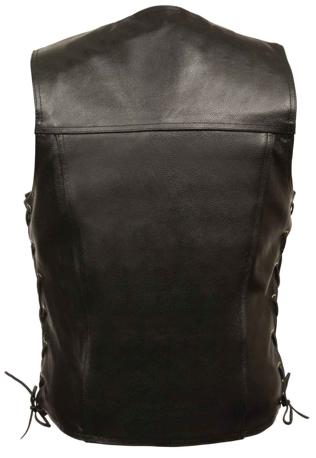 Men's Slim Fit Laced Genuine Leather Vest MV18