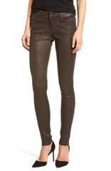 Classic Brown Leather Women's Pants WP04