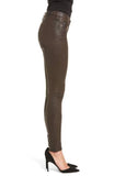 Classic Brown Leather Women's Pants WP04