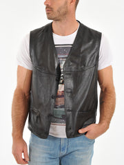 Men's Urban Explorer Genuine Leather Vest MV07