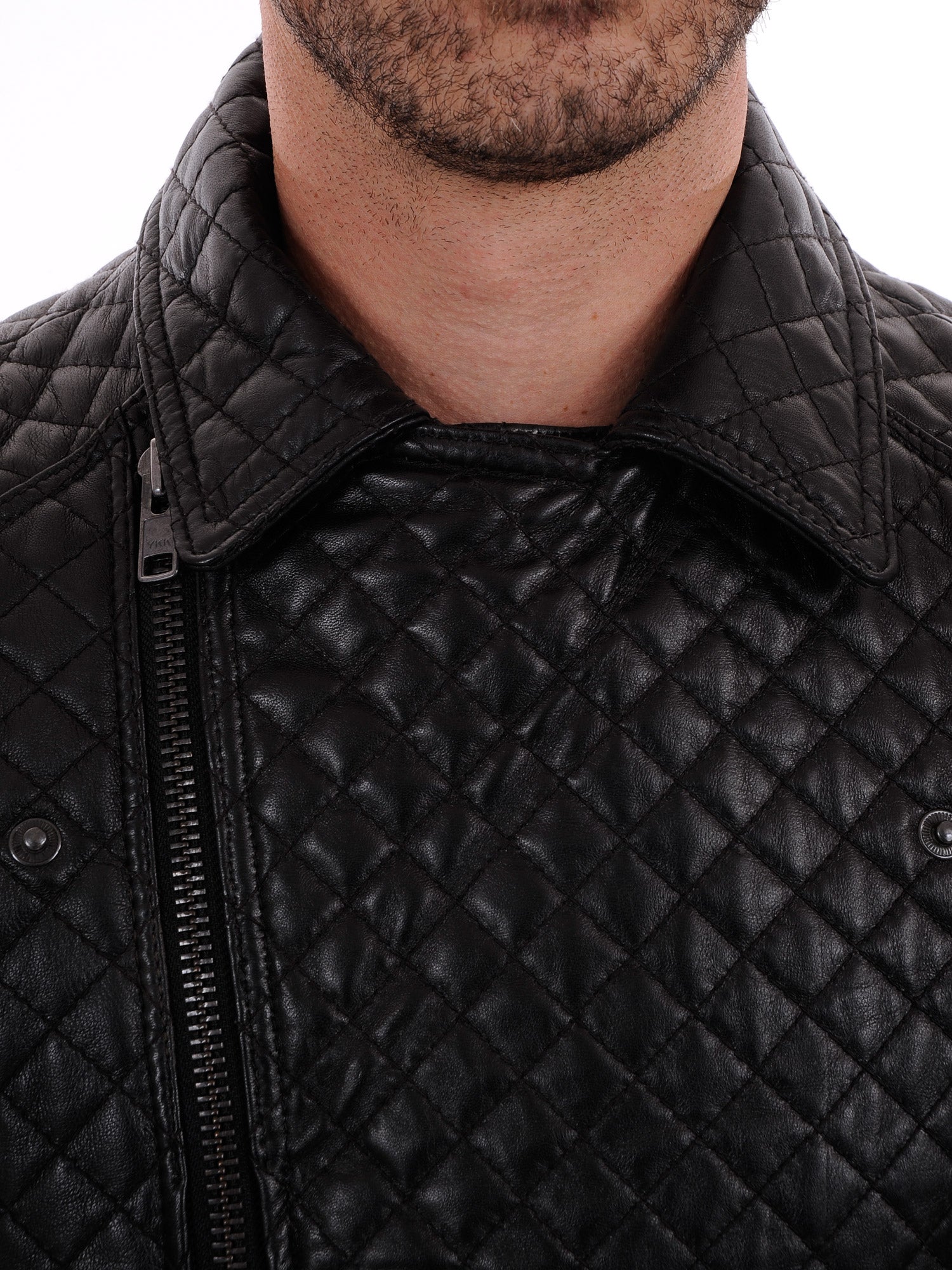 Men's Urban Quilted Leather Vest Coat MV08