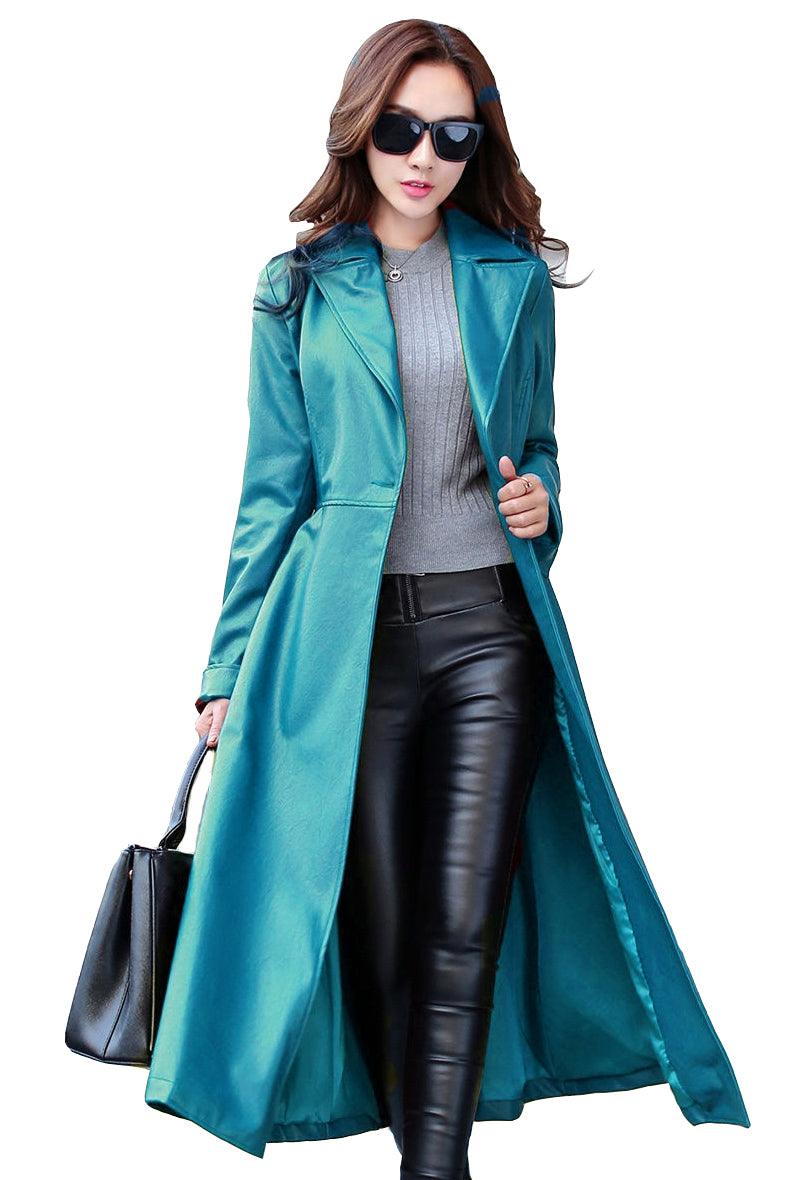 Women's Leather Trench Coat TC01 - Travel Hide