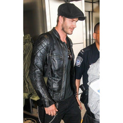 David Beckham Inspired Leather Motorcycle Jacket