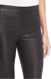 Women's Black Leather Skinny Pants WP05