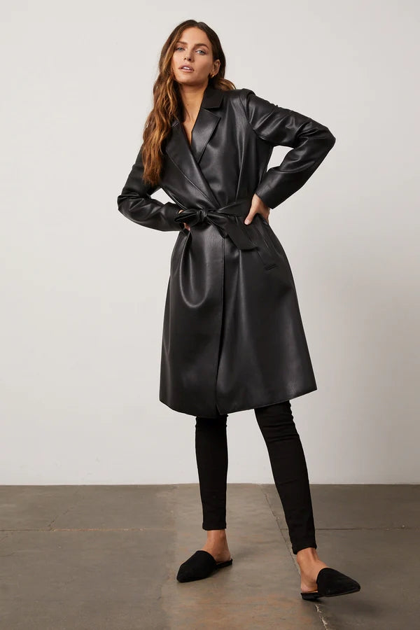 Women’s 100% Lambskin Leather Trench Coat TC29