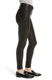 Women's Black Leather Laced Pants WP06