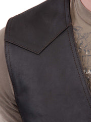 Men's Sleek Slim Fit Genuine Leather Vest MV02