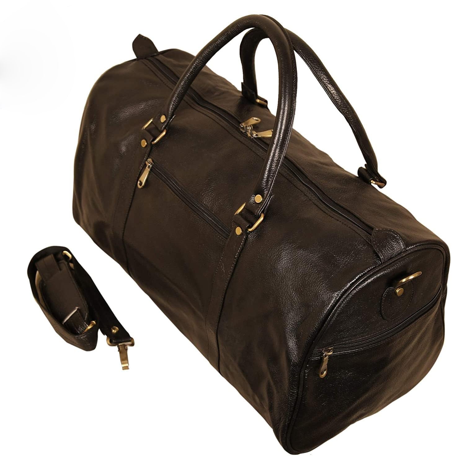 Full Grain Genuine Leather Classic Duffle Bag DB01