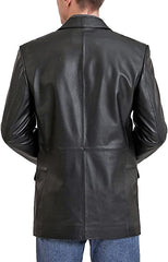 Men’s Lambskin Leather Three Button Blazer TB040