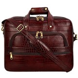 Premium Croc Brown Leather Office & Messenger Bag LB011
