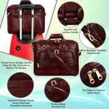 Premium Croc Brown Leather Office & Messenger Bag LB011 - Travel Hide