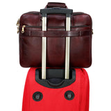 Premium Croc Brown Leather Office & Messenger Bag LB011 - Travel Hide
