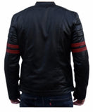 Men's Motorcycle Leather Jacket Black MJ002 - Travel Hide