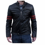 Men's Motorcycle Leather Jacket Black MJ002 - Travel Hide