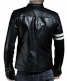 Men's Motorcycle Leather Jacket Black MJ003 - Travel Hide